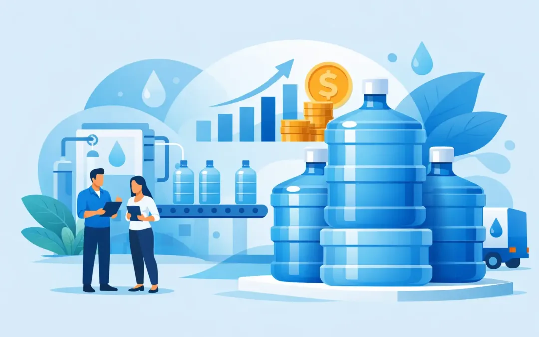 Agua purificada 20 litros: negocio rentable